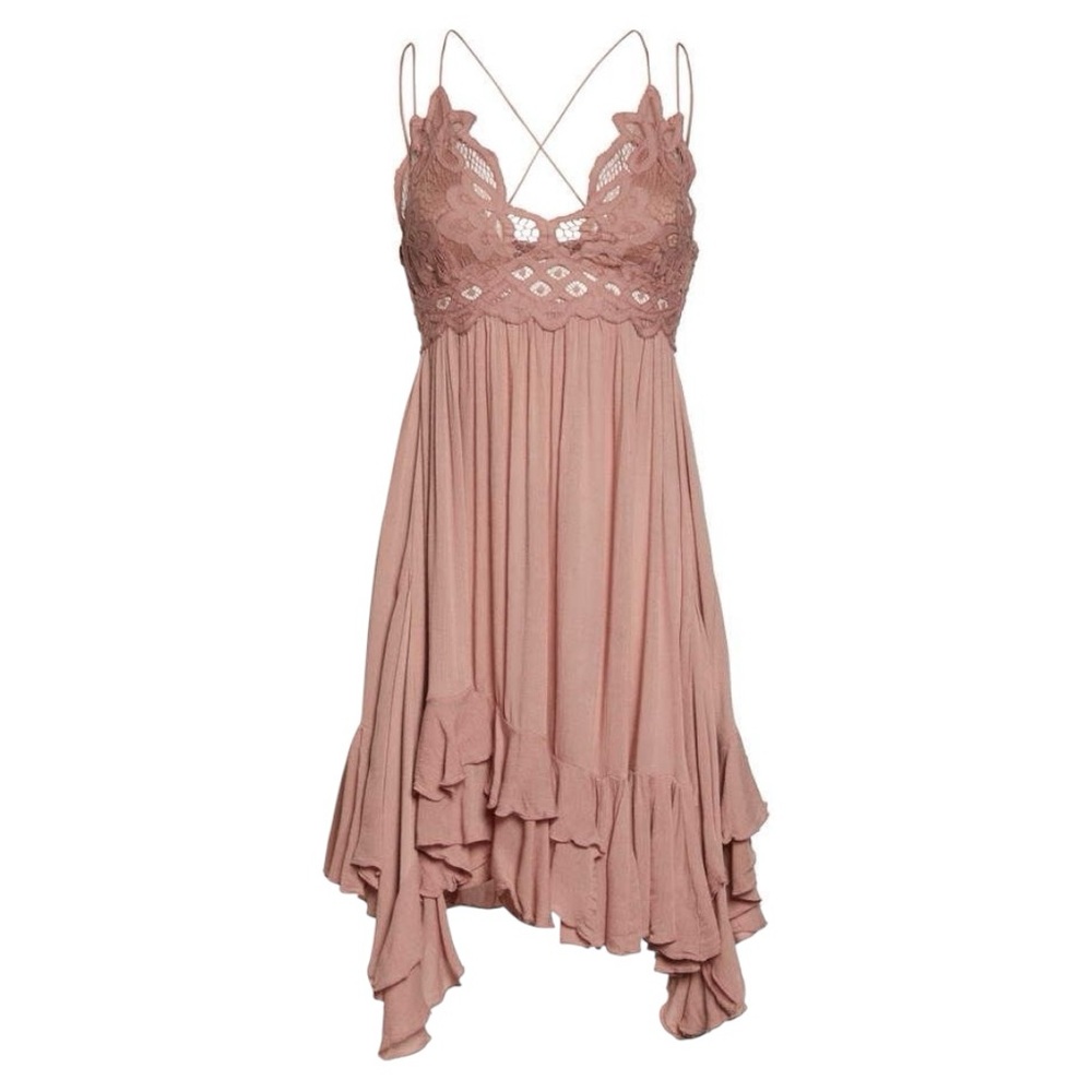 FREE PEOPLE ADELLA SLIP IN ROSE IN X-SMALL - BNWT